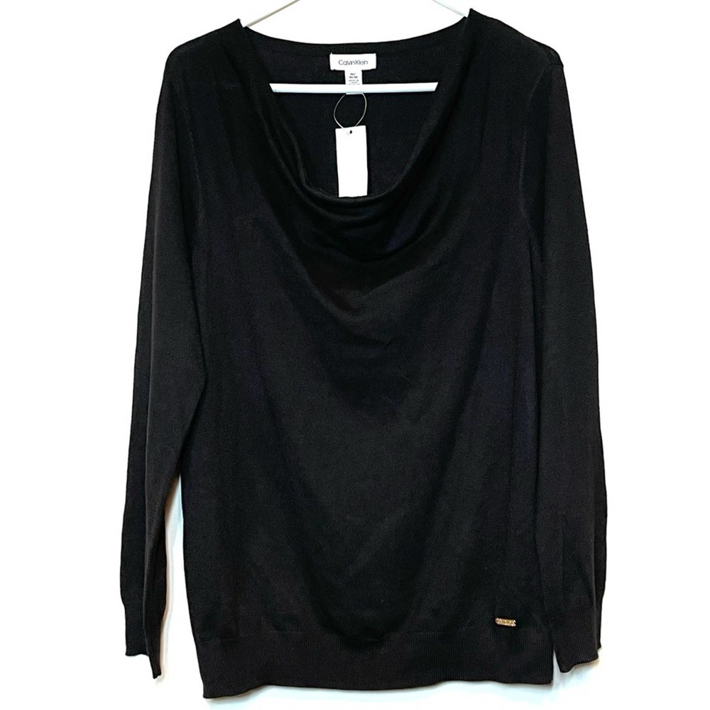 3 for $15 Calvin Klein Black Cowl Neck Sweater M